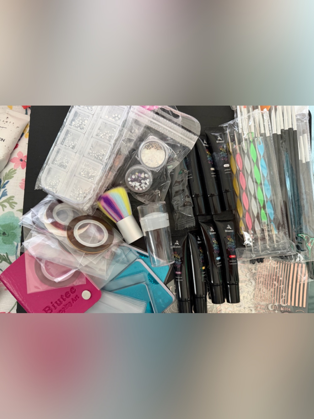 Huge Nail Art Tools & Glitter Kit bundle only used once